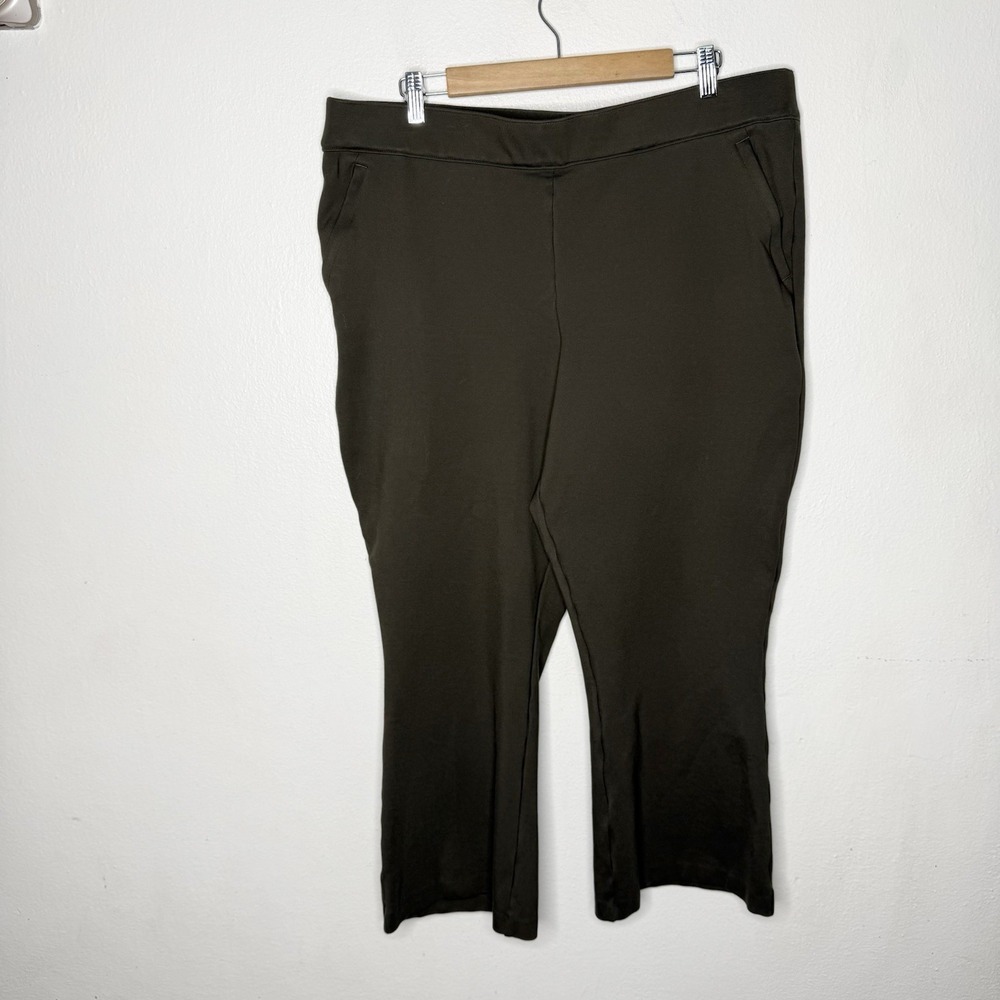 Universal Standard Olive Green Ponte Knit Pants Cropped Ankle Women's 18-20